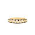 14K Dome Zig Zag Flush Diamond Ring by Orlina Fine