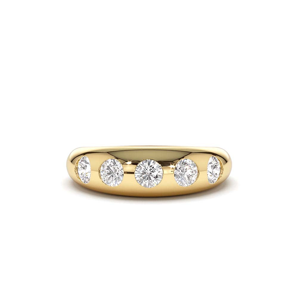 14K Dome Chunky Statement Diamond Ring by Orlina Fine