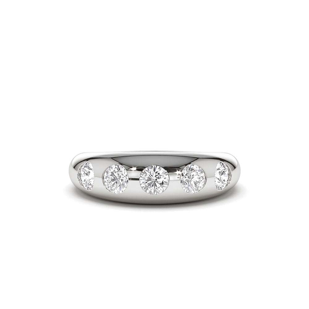 14K Dome Chunky Statement Diamond Ring - view 3