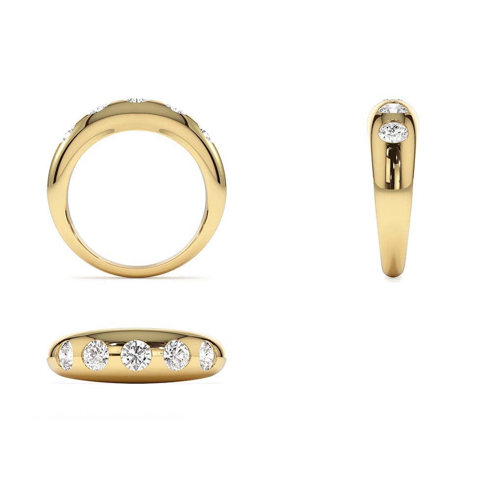 14K Dome Chunky Statement Diamond Ring - view 5