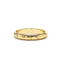 14K 3MM Unique Diagonal Cut Design Gold Ring by Orlina Fine