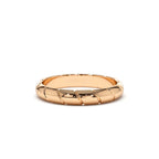 14K 3MM Unique Diagonal Cut Design Gold Ring - view 2