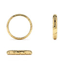 14K 3MM Unique Diagonal Cut Design Gold Ring - view 5