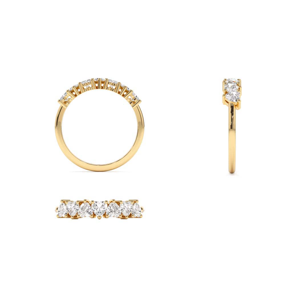 14K Heart Shape Up Down Prong Setting Diamond Ring - view 5
