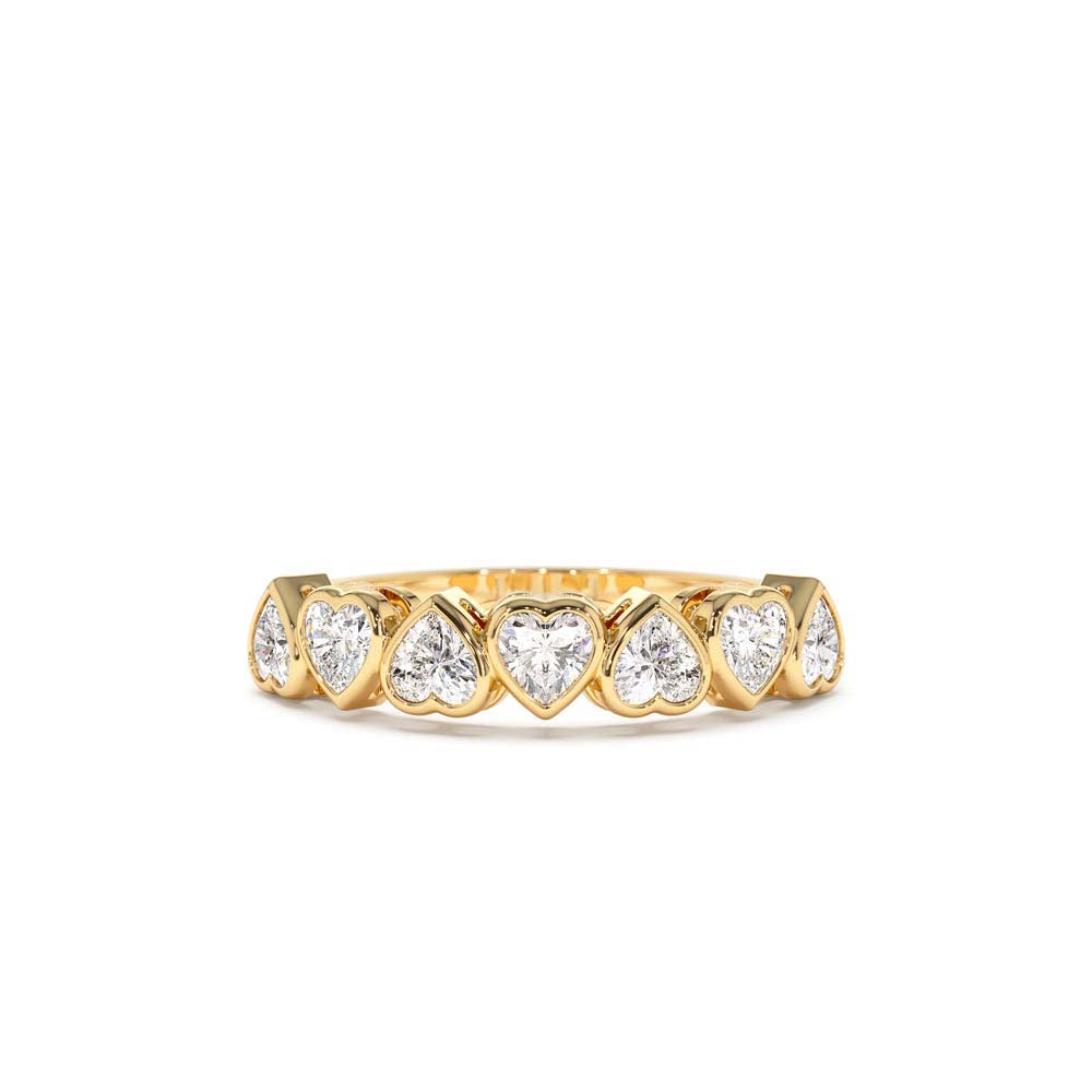 14K Heart Shape Up Down Bezel Setting Diamond Ring by Orlina Fine