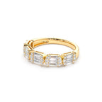 14K Baguette and Round Diamond Anniversary Ring - view 4