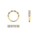 14K Baguette and Round Diamond Anniversary Ring - view 5