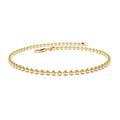 14K Solid Gold 2MM Bead Chain Bracelet by Orlina Fine