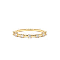 14K Half Eternity Minimalist Diamond Wedding Ring by Orlina Fine