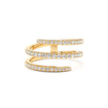 14K Diamond Spiral Ring by Orlina Fine