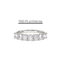 Platinum 7 Stone Basket Setting Diamond Wedding Ring 0.70ctw by Orlina Fine