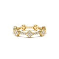 14K Full Eternity Clover Diamond Ring by Orlina Fine
