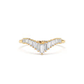 14K Baguette Diamond Curved Tiara Ring by Orlina Fine