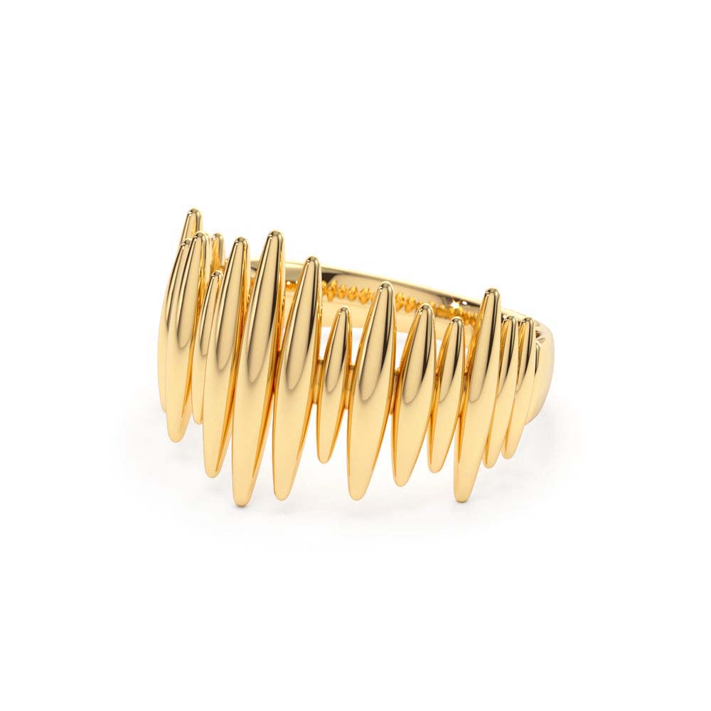 14K Unique Statement Gold Ring - view 4