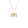 14K Baguette Diamond Unique Necklace by Orlina Fine