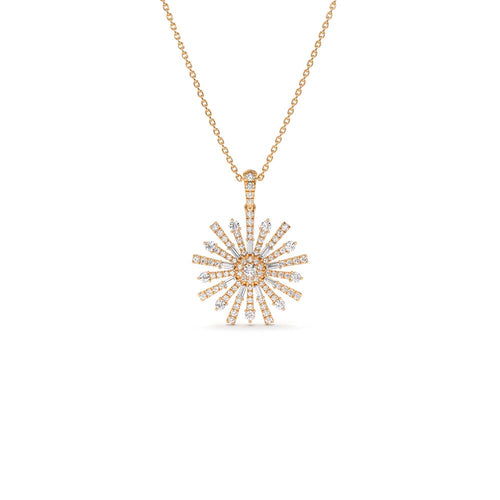 14K Baguette Diamond Unique Necklace - view 2