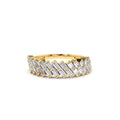 14K Double Row Diagonal Baguette Ring by Orlina Fine