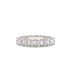 14K Vertical Baguette and Round Diamond Wedding Band - view 3