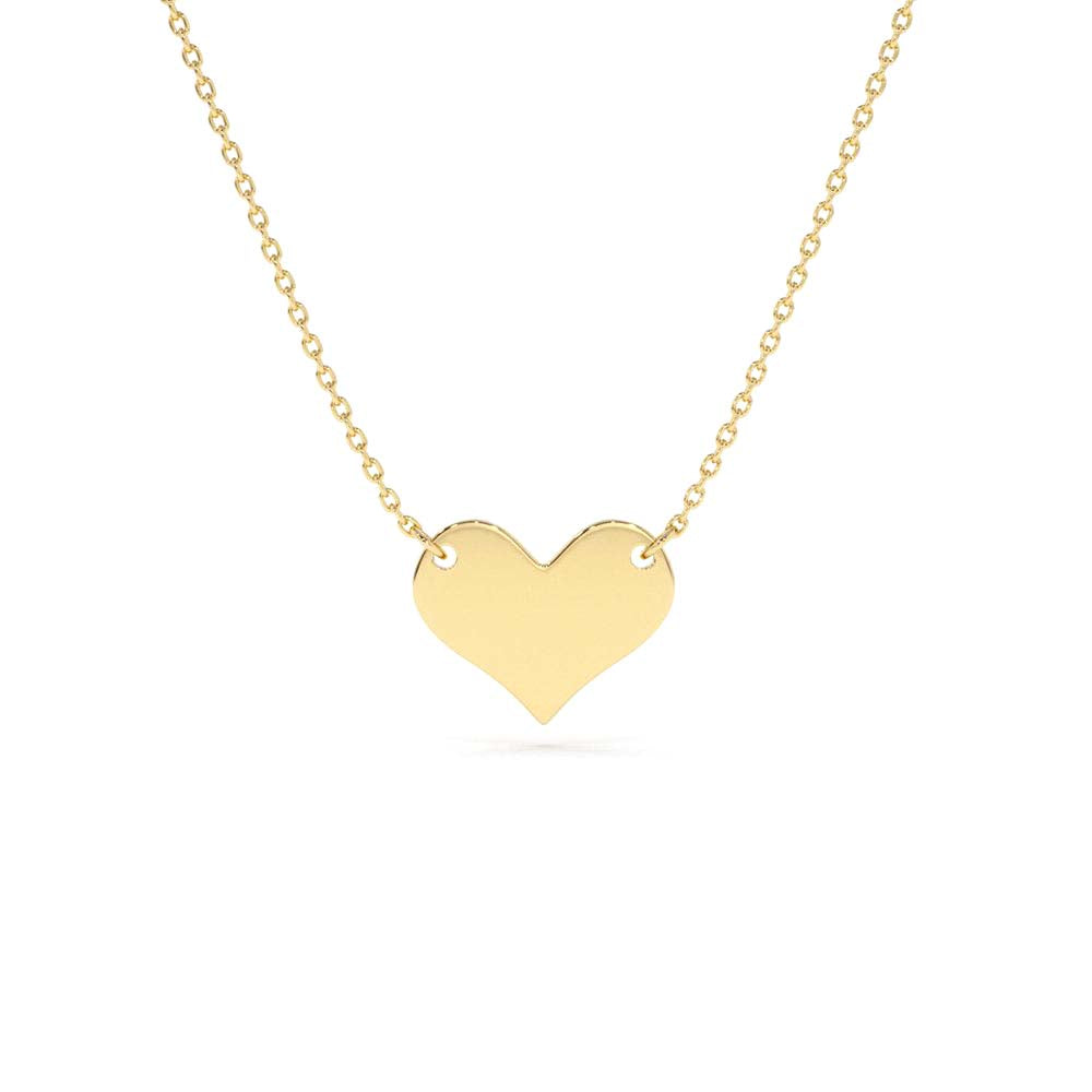 14K Gold Heart Necklace by Orlina Fine