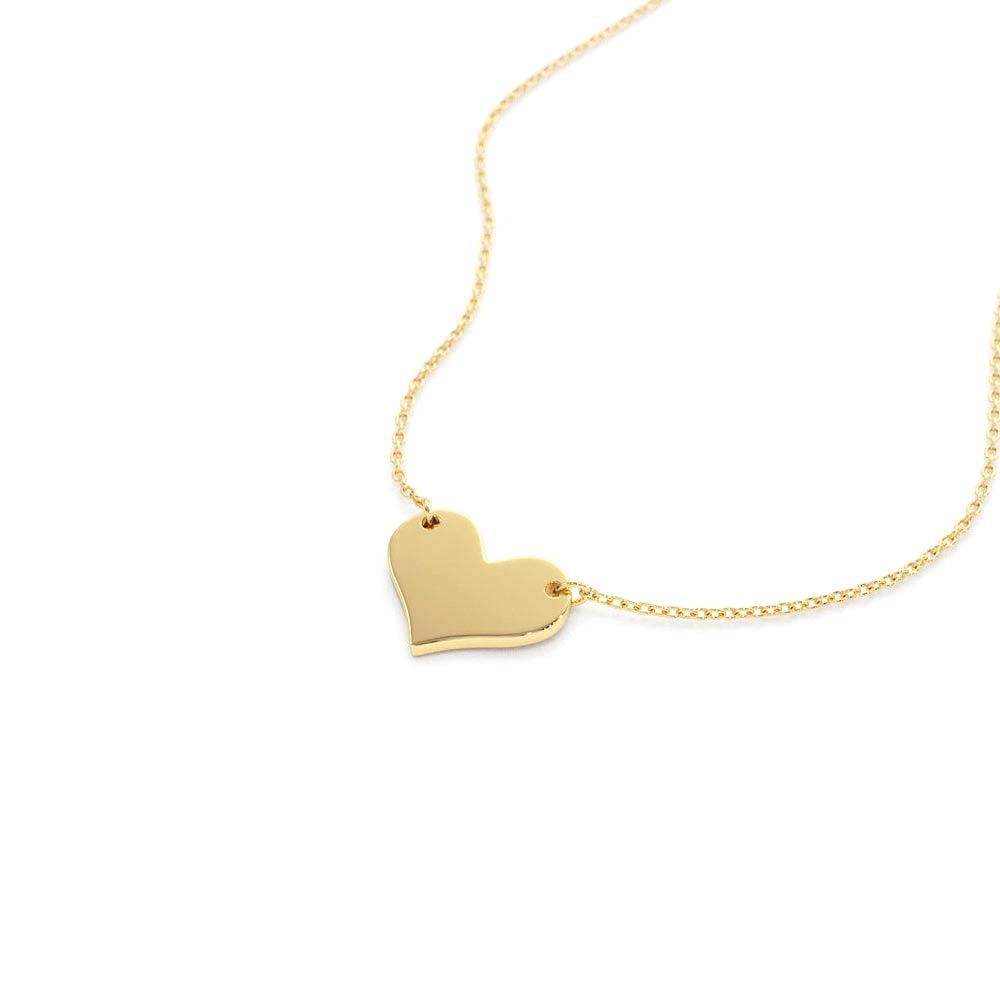 14K Gold Heart Necklace - view 4