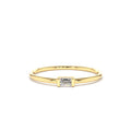 14K Single Baguette Solitaire Diamond Ring by Orlina Fine