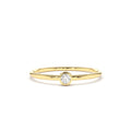 14K Gold Round Solitaire Diamond Ring by Orlina Fine