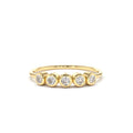 14K Gold Bezel Set Diamond Wedding Band by Orlina Fine