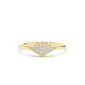14K Gold Diamond Shape Micro Pave Ring by Orlina Fine