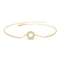 14K Gold Round Pave Diamond Bracelet by Orlina Fine
