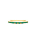 14K Round Emerald Eternity Band by Orlina Fine