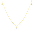 14K 5 Diamond Dangle Necklace by Orlina Fine