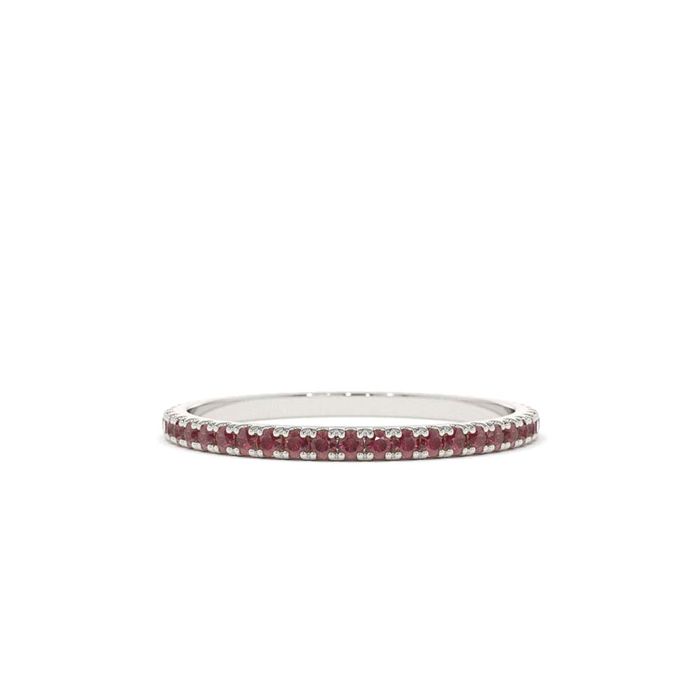 14K Gold Ruby Eternity Band - view 3