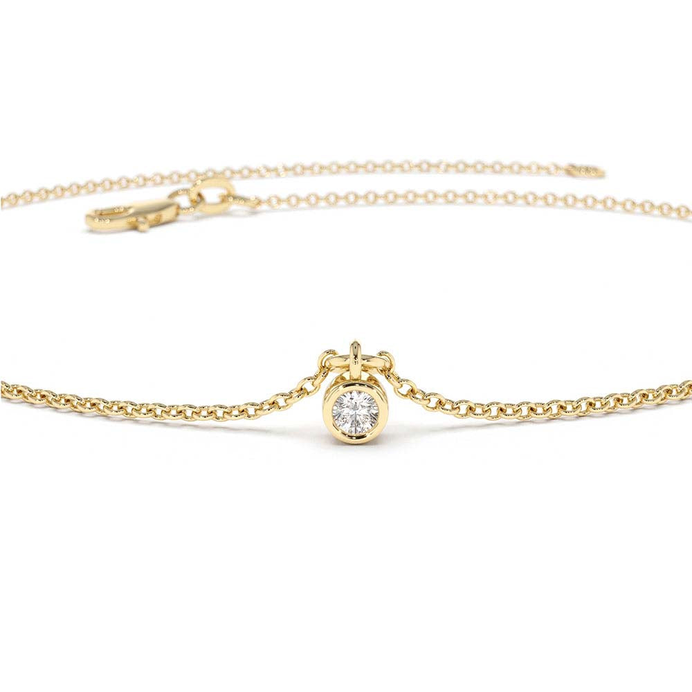 14K Gold Diamond by The Yard Dangling Solitaire Bracelet - view 2
