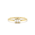 14K Gold Baguette Trio Diamond Ring by Orlina Fine