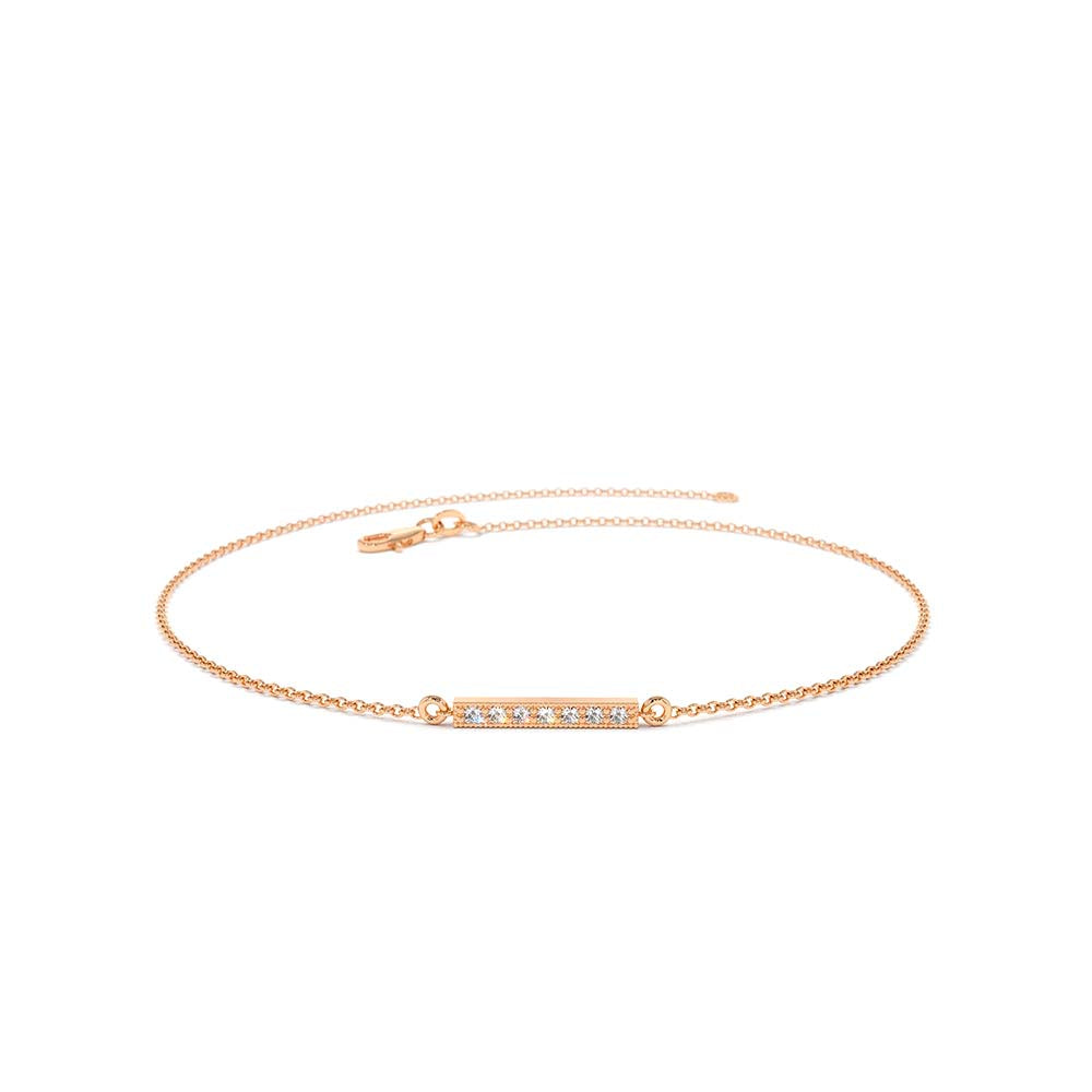 14K Diamond Bar Bracelet - view 2