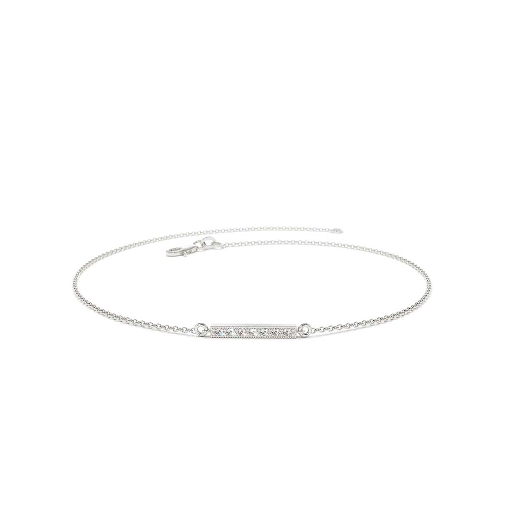 14K Diamond Bar Bracelet - view 3