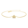 14K Gold Triangle Trio Dainty Diamond Bracelet by Orlina Fine