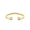 14K Double Bezel Set Open Diamond Ring by Orlina Fine