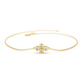 14K Gold Dainty Quad Diamond Bracelet by Orlina Fine