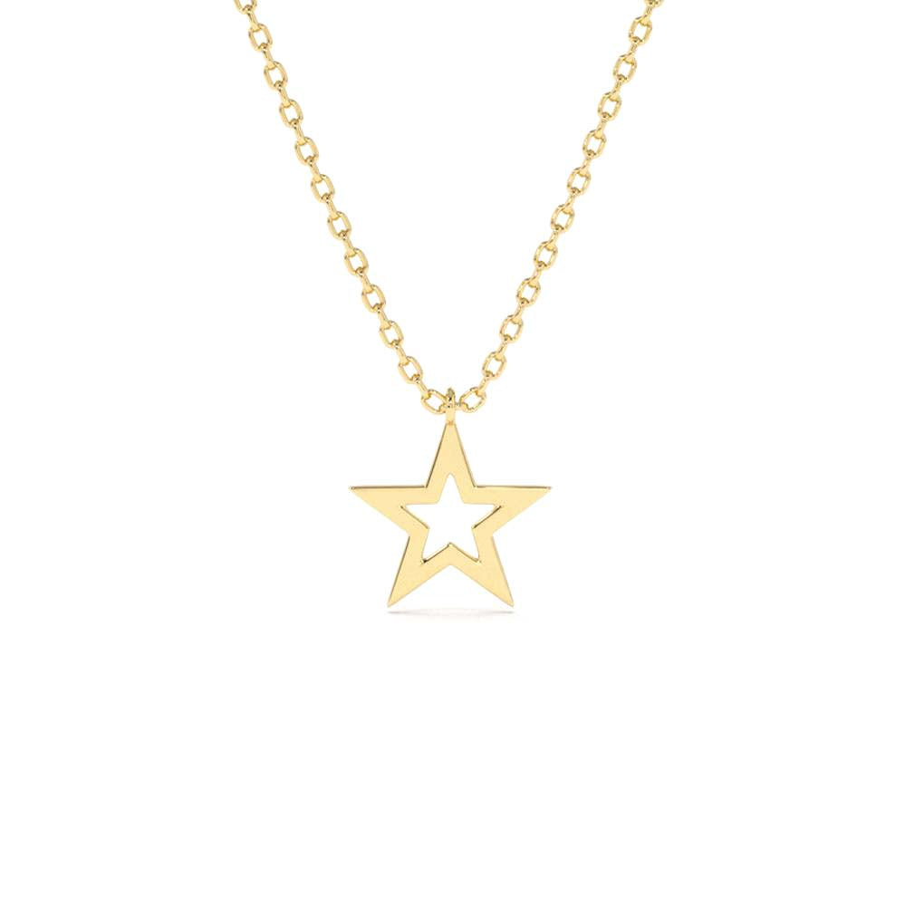 14K Star Necklace by Orlina Fine