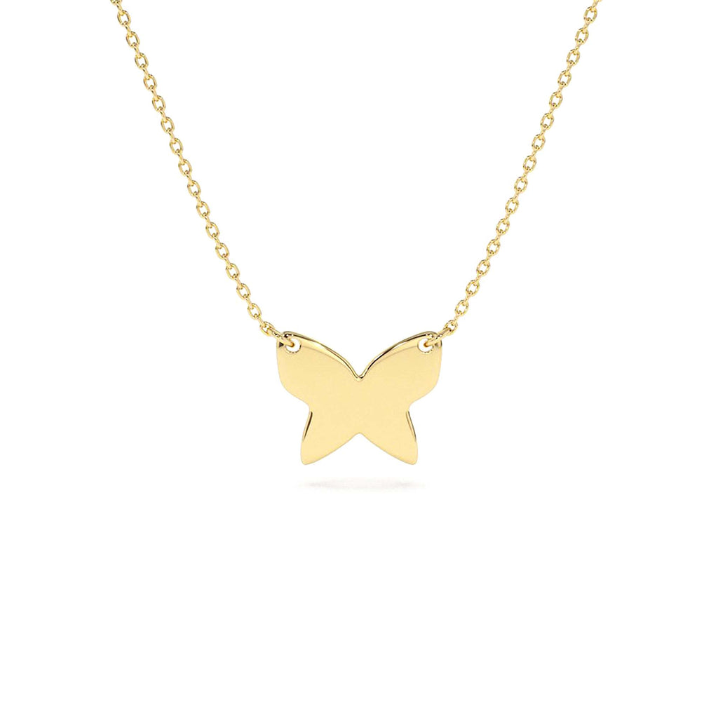 14K Butterfly Necklace by Orlina Fine