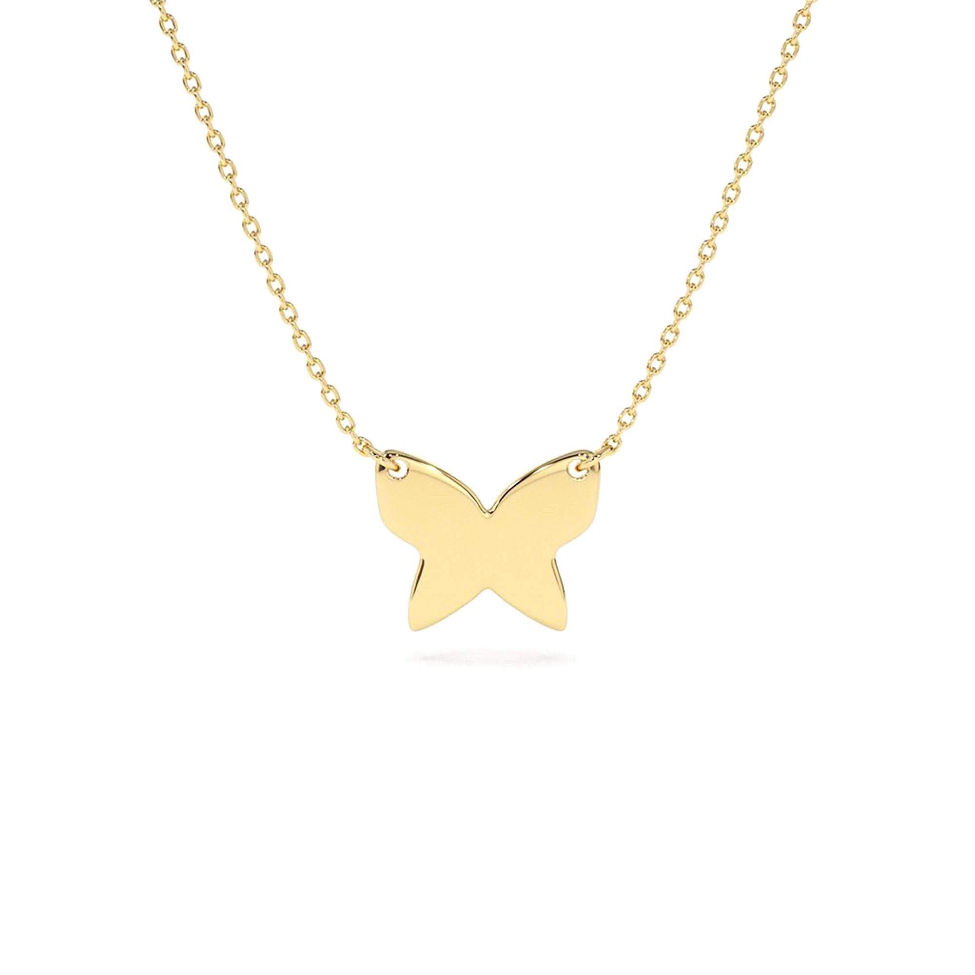 14K Butterfly Necklace by Orlina Fine