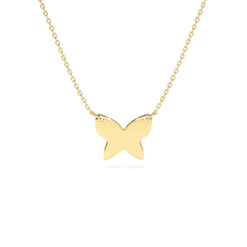 14K Butterfly Necklace by Orlina Fine