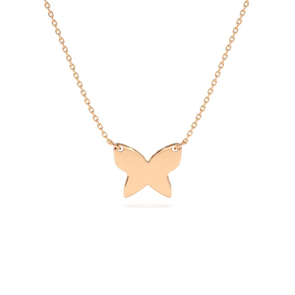 14K Butterfly Necklace - view 2