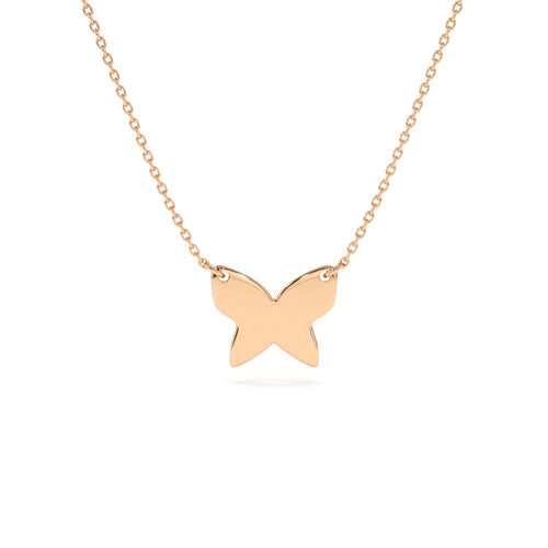 14K Butterfly Necklace - view 2