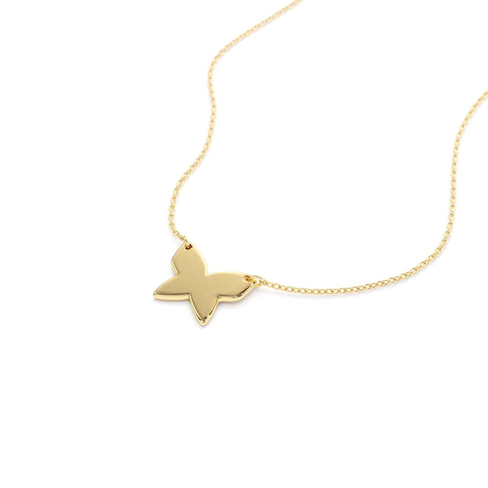 14K Butterfly Necklace - view 4
