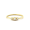 14K Three Stone Diamond Ring by Orlina Fine