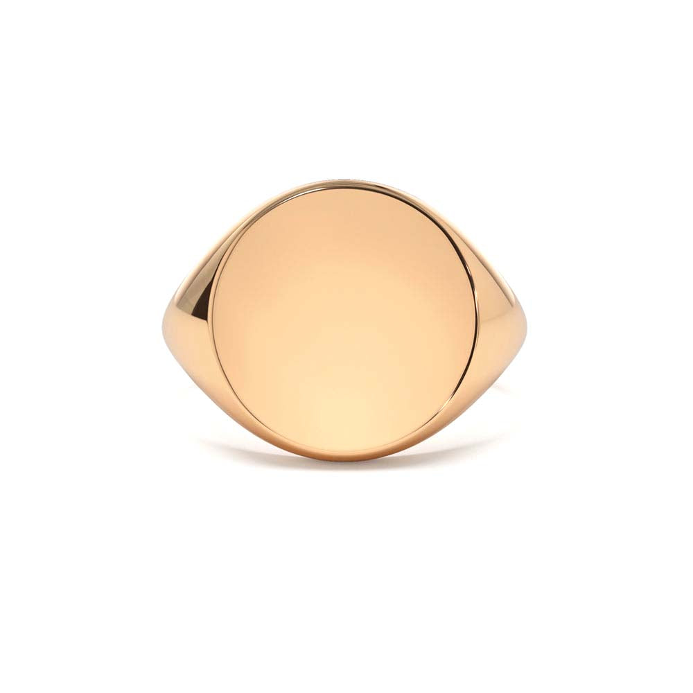 14K Gold Engravable Signet Ring - view 2