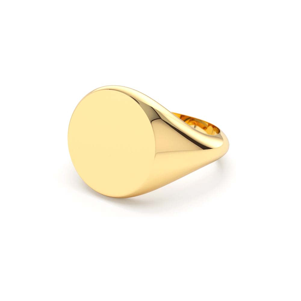 14K Gold Engravable Signet Ring - view 4