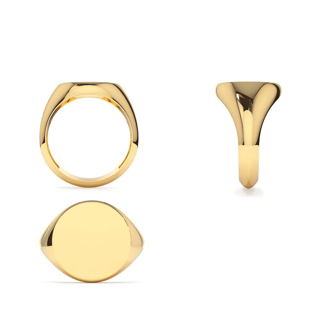 14K Gold Engravable Signet Ring - view 5